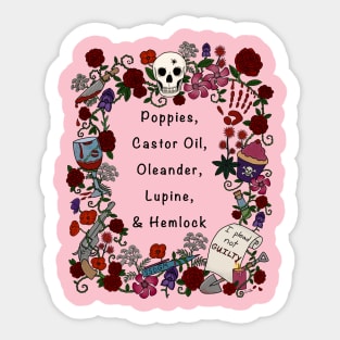 Poisonous Plants True Crime Design Sticker